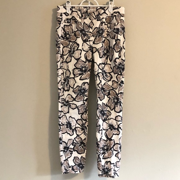 CAMBIO watercolour painted floral slim fit jeans - Picture 2 of 10